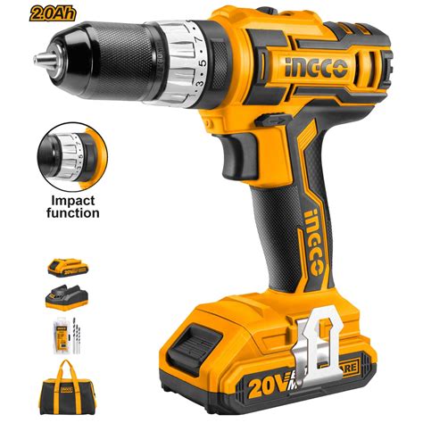 Cordless Impact Drill Kit (20v) – Ingco Tools South Africa