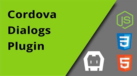 Cordova Dialogs Plugin YouTube