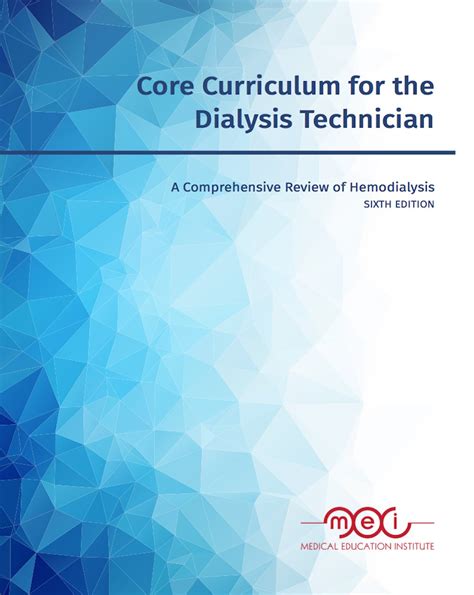 Core Curriculum for Hemodialysis Technician Forth Edition