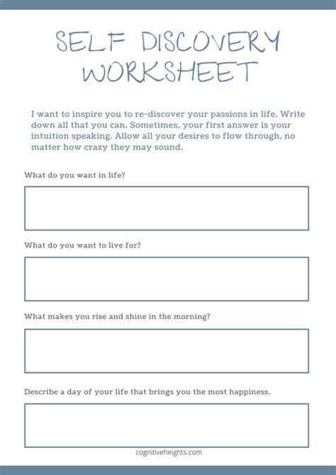 Core Values Authentic Self Worksheet
