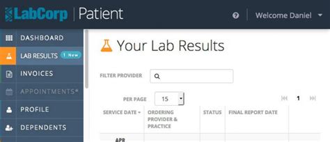 CoreMedica Lab Results Portal