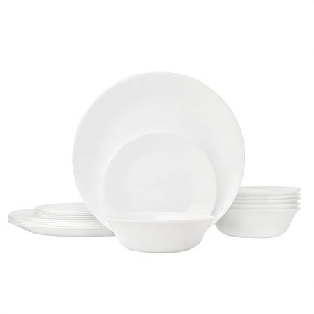 Corelle Livingware 18-Piece Dinnerware Set 1088609, Winter Frost …