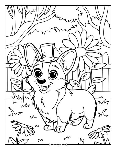 Corgi Coloring Sheets