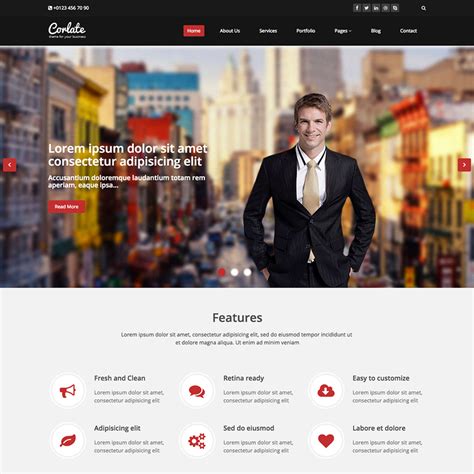 Corlate Free Responsive Bootstrap Template