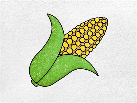 Corn On The Cob Drawing Easy