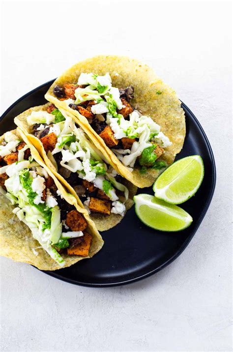 Corn tortilla tacos. Grab a medium-sized, non-stick skillet and place it on your stove. Turn the heat to medium-high and place one tortilla in the skillet at a time. Cook for about 2 to 3 minutes on the first side ... 