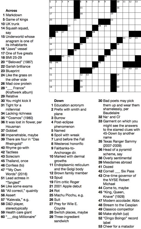 Recent usage in crossword puzzles: Universal Crossword - Nov. 28, 2006; Universal Crossword - Aug. 24, 2005; Universal Crossword - April 27, 2000; New York Times - April 22, 1970. 
