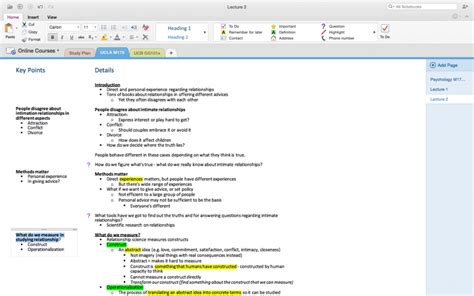 Cornell Notes Template Onenote Free Resume Templates