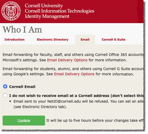 Email. info@cornell.edu. Visitor Relations is the primary source of general information for students, staff members, visitors, and other guests of the Cornell community. If you are looking for a specific person or department at Cornell, you can search for them in our online directories, or call Visitor Relations at (607) 254-4636.. 