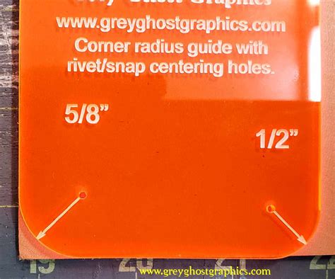 Corner Radius Template Set Fractions. 2 pieces. Easy to use!