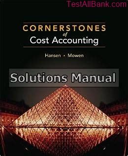 Cornerstones of cost accounting solutions manual. - Dd 51 suzuki carry owners manual.