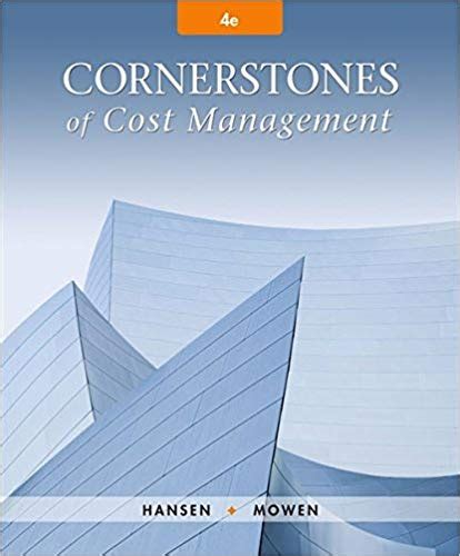 Cornerstones of cost management solutions manual. - Dialekt- und ausländertypen des älteren englischen dramas.