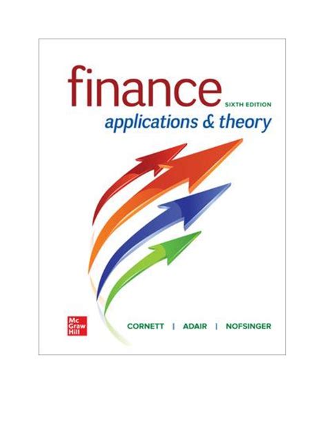 Cornett adair nofsinger finance applications and theory. - Manuel de l'instructeur en économie managériale.