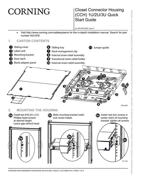 Corning CCH01U Installation Quick Start Guide Manualzz
