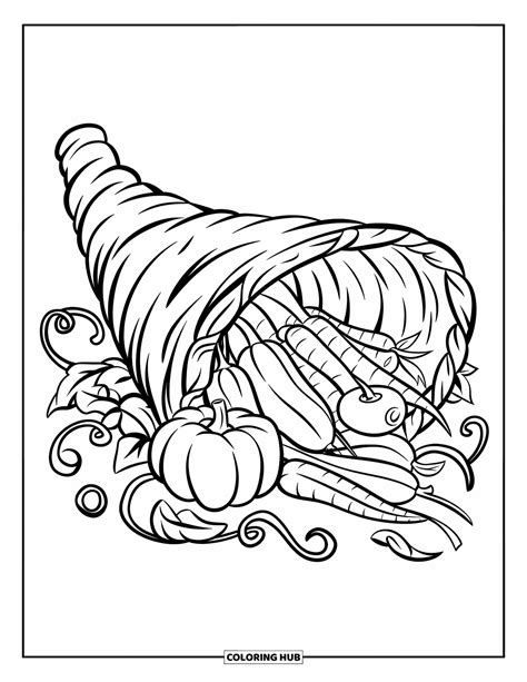 Cornucopia Coloring Shee