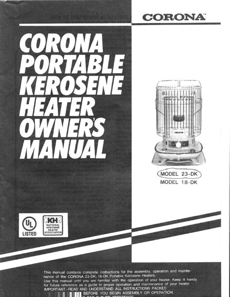 Corona 23 dk kerosene heater manual. - Student solutions manual for chemistry second canadian edition.