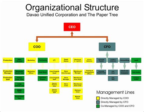Corporate Management Structure Chart