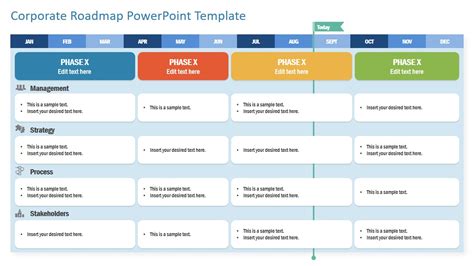 Corporate Roadmap PowerPoint Template SlideModel