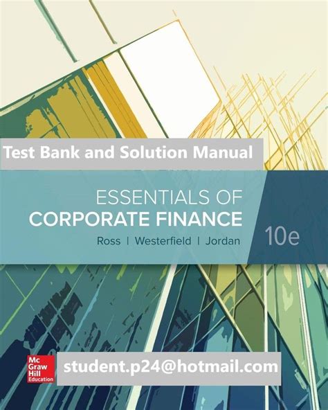 Corporate finance ross 10 edition solution manual. - Donde esta?/ where is it? (mundo maravilloso).