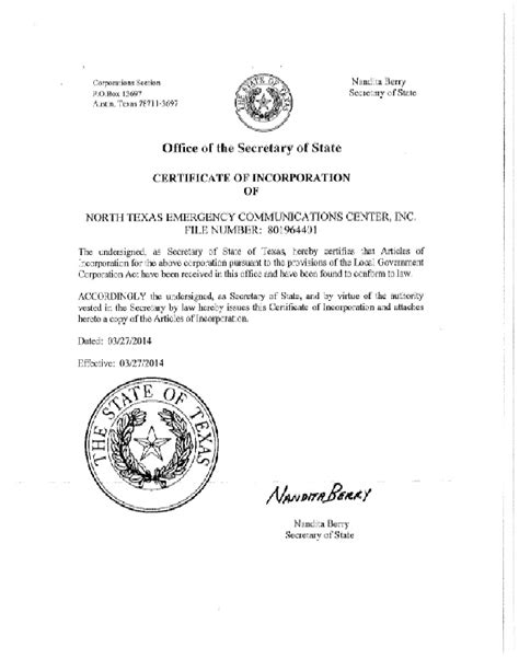 Corporation Information of TIES TO THE PAST - Texas Company …