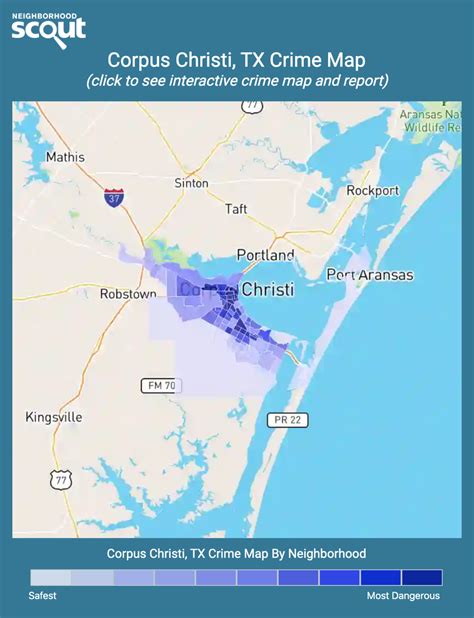 The crime rate in Corpus Christi, TX (78401) is significantly higher than the national average. According to the statistics, violent crime in Corpus Christi is 70.3, which is 3 times higher than the US average of 22.7. Similarly, property crime in Corpus Christi is 78.9, which is 2 times higher than the US average of 35.4. .... 