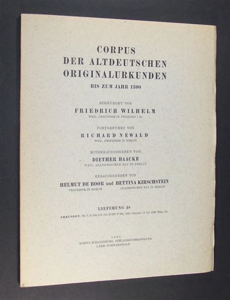 Corpus der altdeutschen originalurkunden bis zum jahr 1300. - Etude de salut galarneau! de jacques godbout.