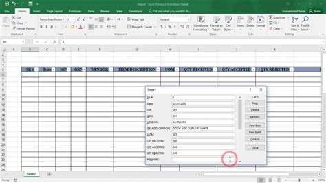Correct way to use form in MS Excel 2016 YouTube