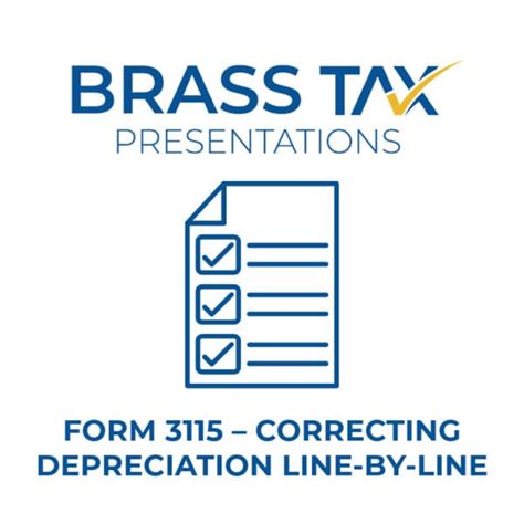 Correcting Depreciation Form 3115 LinebyLine