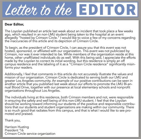 Correction: Letters to the editor
