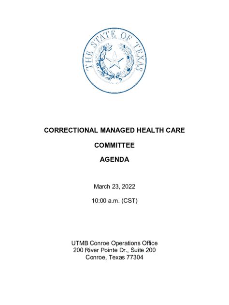 Correctional Managed Health Care Committee - Texas …