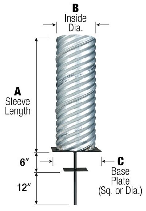 Corrugated Steel Flagpole Ground Sleeve – …