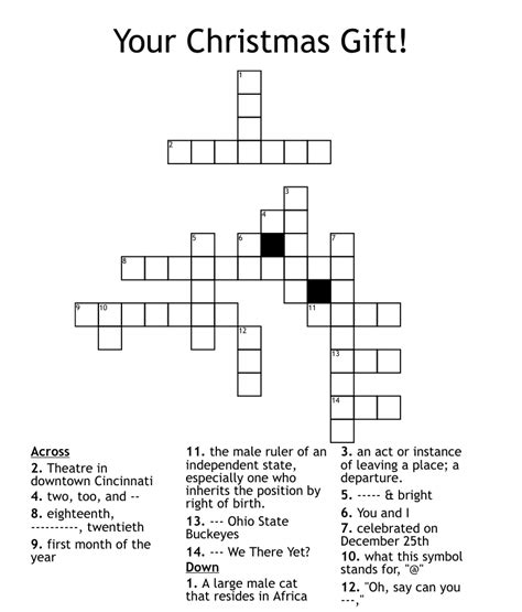 Corrupting Gift Crossword
