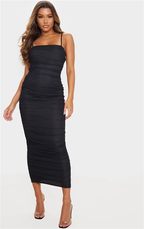 Black Sheer Satin Cupped Detail Midi Dress. $70.00 $35.00 (50% OFF) Bl