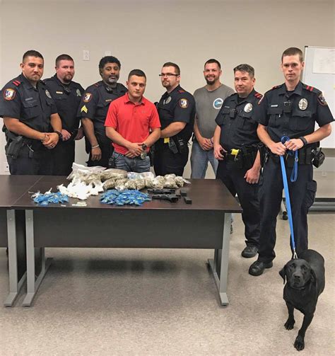Corsicana Police Officer Michael Worthy and Det. Kenneth Dunagan arrested a suspect for an outstanding warrant and possession of a controlled substance Sunday, Sept. 3 on West 13th Avenue. Officer. 