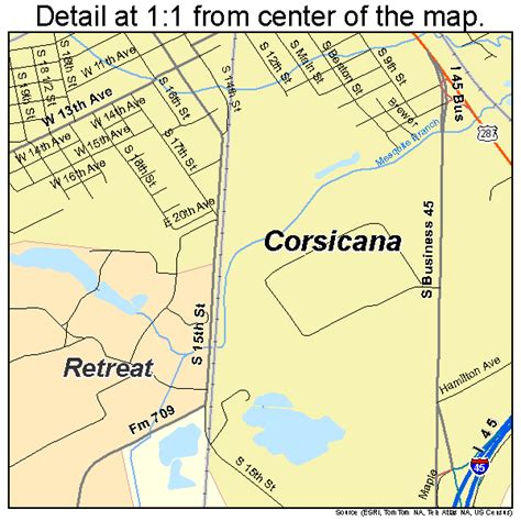 Corsicana zip code.  The map control in the upper right corner can be ZIP Co...
