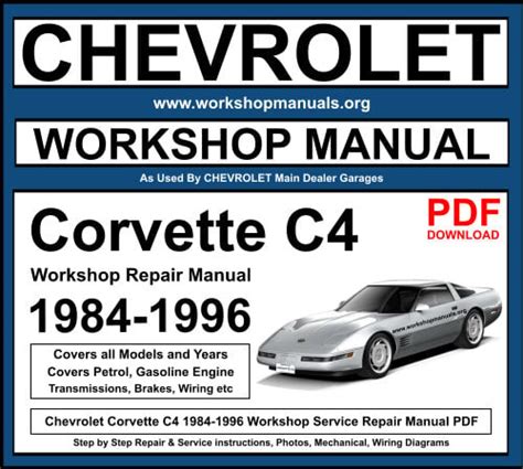 Corvette c4 workshop repair manual 1983 1996. - Manuale di officina stiga villa 8.