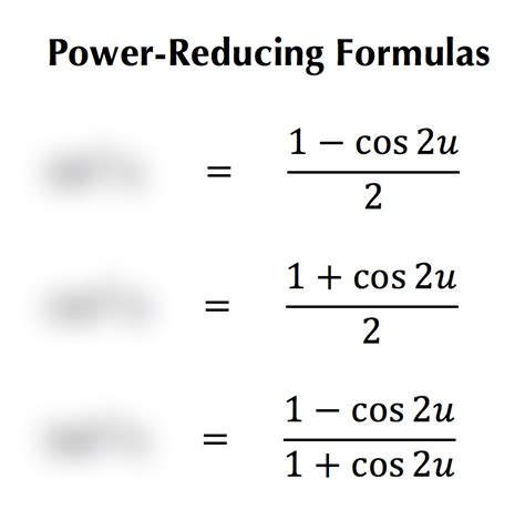 Cos power reducing formula. .  In particular, the power reducing formula states that:...