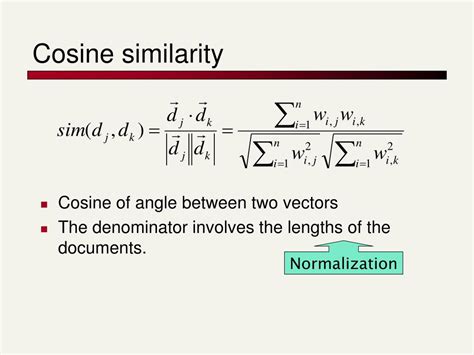 Cosine similarity between two documents.  Cosine similarity In data an...