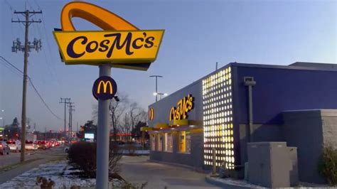 Cosmcs. What is CosMc’s? McDonald's shares first details on its new store. McDonald’s launches CosMc’s with an “otherwordly” menu that's “designed to boost your mood into the … 