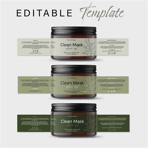 Cosmetic Label Template Create Cosmetic Labeling Labeljoy