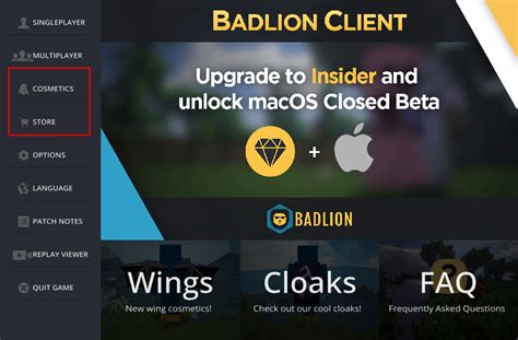 Cosmetic Menu – Badlion Support