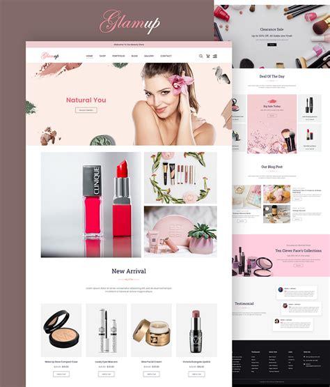 Cosmetics Website Templates by Expound Coderz on Dribbble