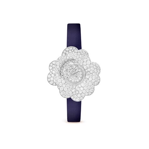 Cosmos Secret watch 18K white gold, Diamond - Van Cleef & Arpels