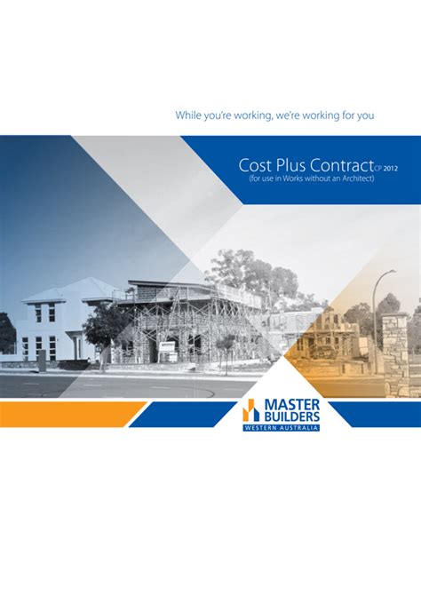 Cost Plus Contracts - Master Builders WA