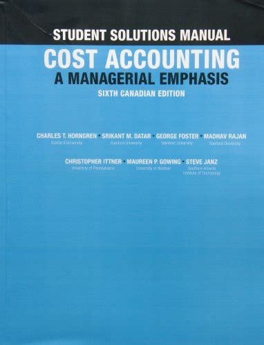 Cost accounting 6th canadian edition solution manual. - Repair manual 2 7 liter v6 5v fuel injection ignition engine code s bas repair group 24.