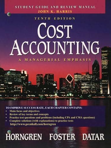 Cost accounting a managerial emphasis student guide and review manual. - Toyota hiace workshop manual auto transmission.