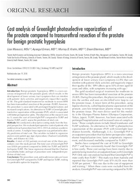 Cost analysis of Greenlight photoselective vaporization of …