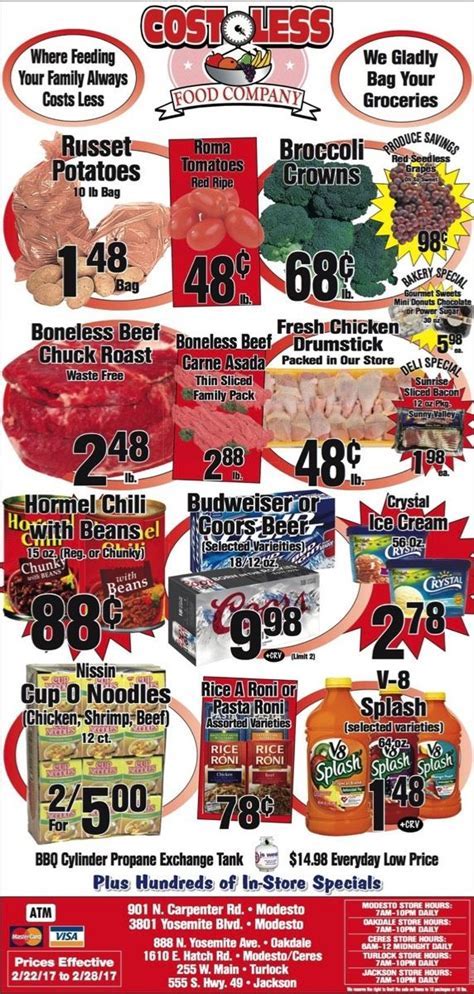 Cost less hanford weekly ad. Where Feeding Your Family Always Costs Less Home; Weekly Ad; Locations; Careers . Weekly Ad Prices valid from 02/07/24 - 02/13/24 