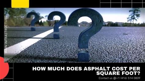 Cost of asphalt per square foot. 