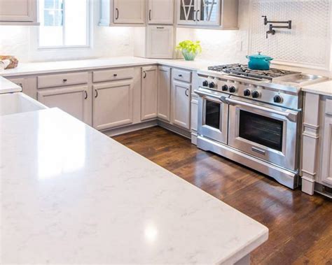 Cost of quartz countertops. Choose this high-performance quartz for countertops, bar tops, floors, accent walls, backsplashes, and more. Its heat, stain, and germ resistant surface make Fantasy Gray ideal for busy families who desire the look of natural stone with the practicality of quartz. Cost: $929. 